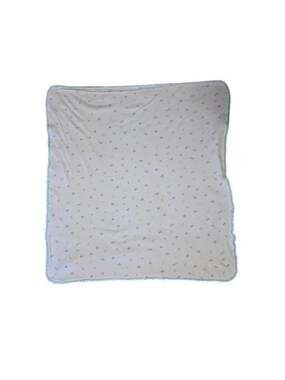 Vintage Baby Dior White Cotton Alphabet Letter Receiving Blanket